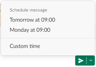 14. Slack schedule message