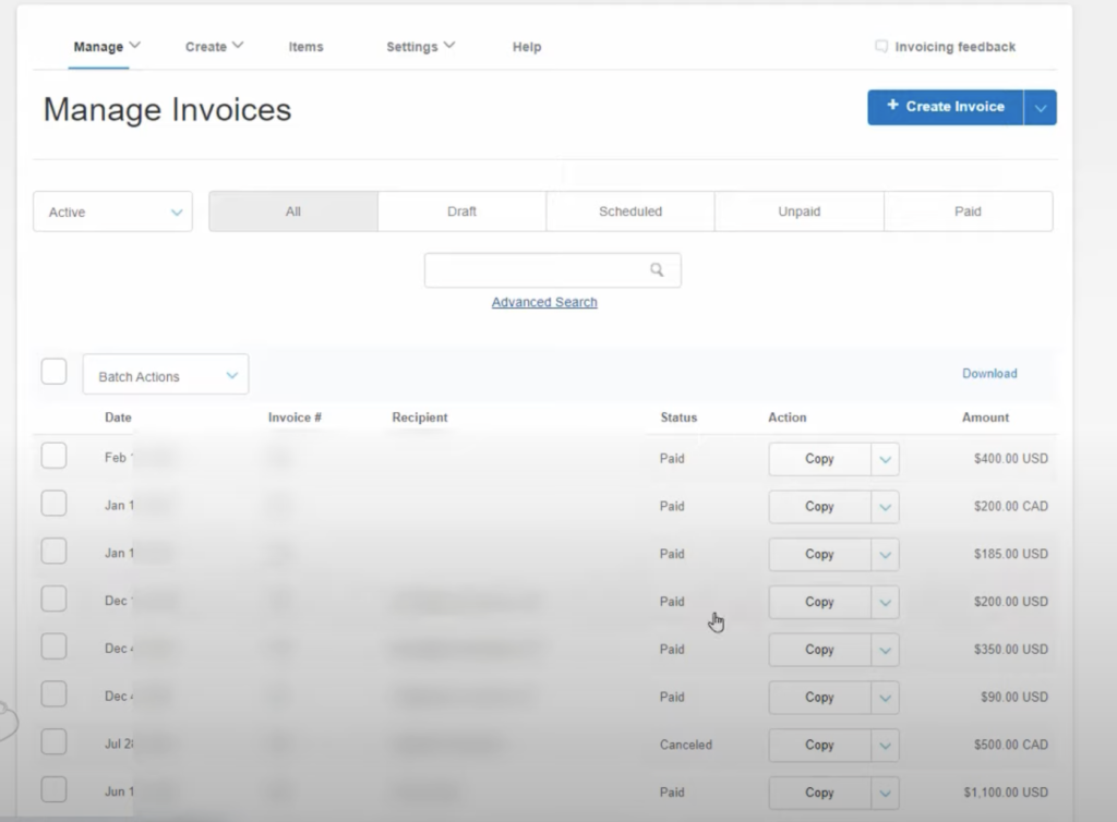 25. Manage invoices