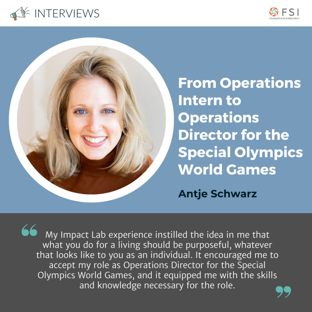 Antje Schwarz: From Operations Intern to Operations Director for the Special Olympics World Games